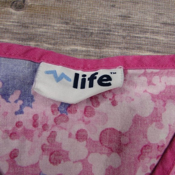 V Life Scrub Top Size XS Paint Splash Floral - Picture 3 of 4